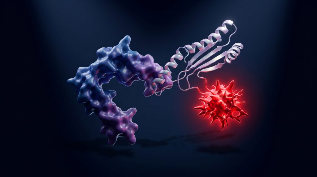 Abstract targeting peptide with warning signal