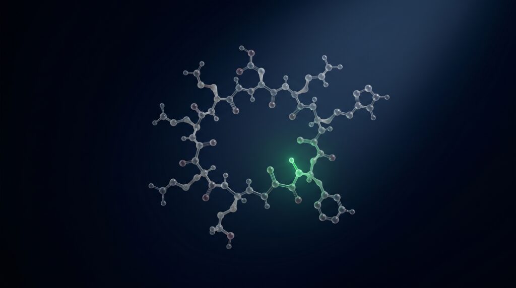 Abstract cyclic nonapeptide visualization