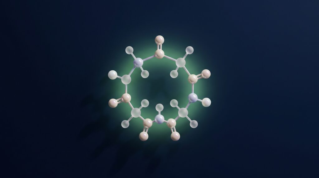 Abstract cyclic peptide visualization