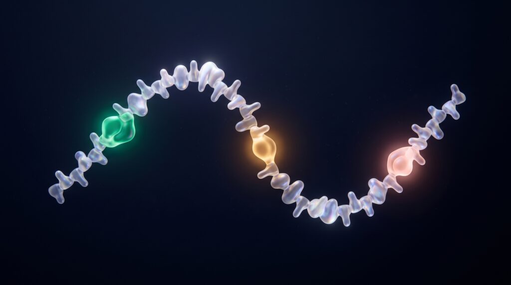 Abstract triple-agonist peptide visualization