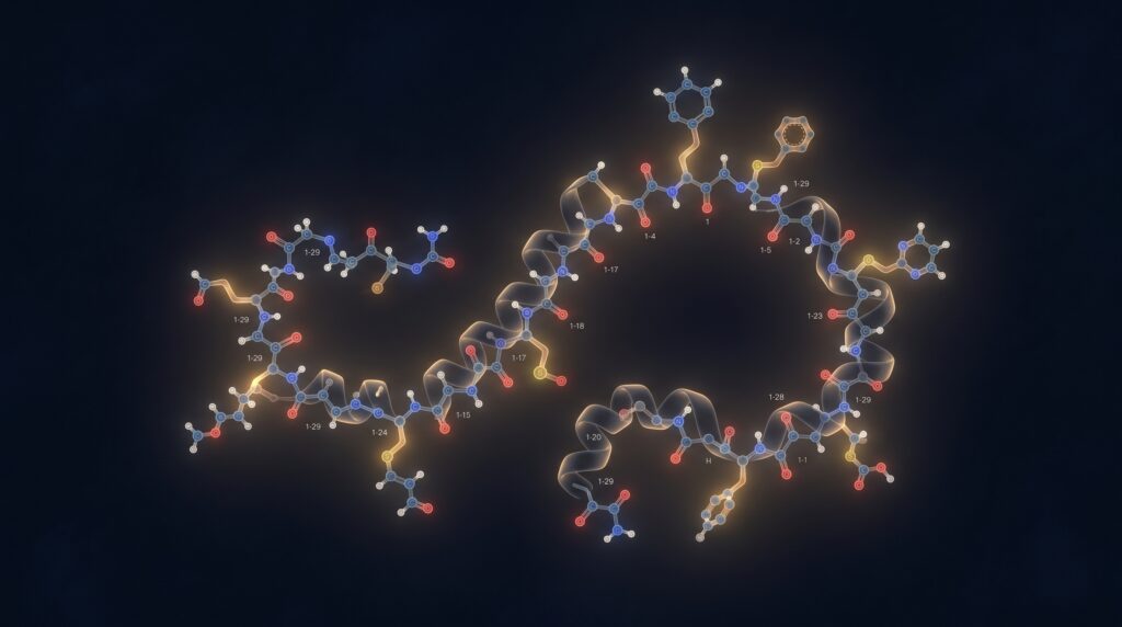 Abstract GHRH analog peptide visualization